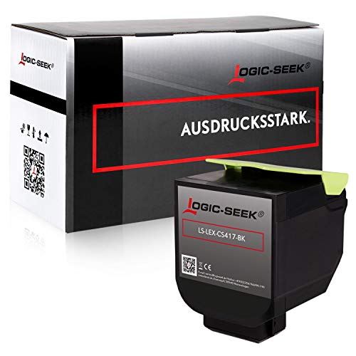 Logic-Seek Toner kompatibel mit Lexmark CS417dn CS517de CX417de CX517de - Schwarz je 6000 Seiten von Logic-Seek