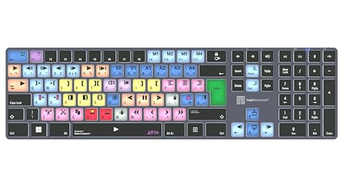LOGICKEYBOARD Kabellose "Titan"-Hintergrundbeleuchtung für die Verwendung mit Avid Media Composer unter Windows • "Classic" Layout • P/N LKB-MCOM4-TPC-UK von LogicKeyboard