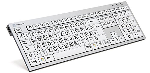 LogicKeyboard LKB-LPRNTBW-AJPU-DE Tastatur schwarz/Weiss von LogicKeyboard