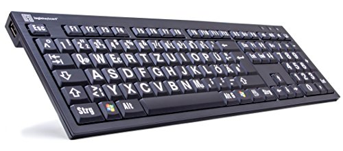 LogicKeyboard LKB-LPWB-BJPU-DE PC Nero Slimline Tastatur schwarz/Weiss von LogicKeyboard