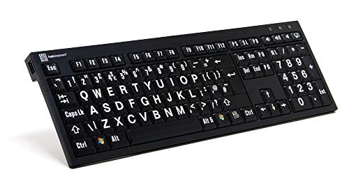 LogicKeyboard LKB-LPWB-BJPU-FR Tastatur, XL-Print Nero on (PC) Schwarz/Weiß von LogicKeyboard