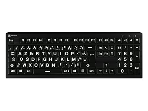 LogicKeyboard XL-Print Astra 2 White on Black FR (PC) von LogicKeyboard