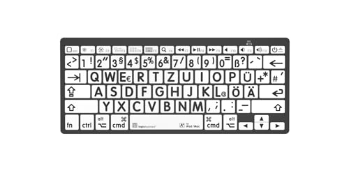 LogicKeyboard XL-Print Black on White DE (Mac/BT) von LogicKeyboard