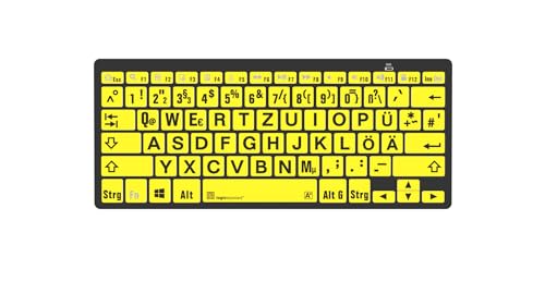 LogicKeyboard XL-Print Black on Yellow DE (PC/BT) von LogicKeyboard