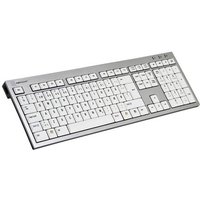 Logickeyboard Premium Line Kabelgebunden Tastatur Deutsch, QWERTZ Grau Multimediatasten, USB-Hub, Ge von Logickeyboard