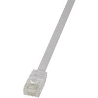 Logilink - CF2091U RJ45 Netzwerkkabel, Patchkabel cat 6 u/utp 10.00 m Weiß hochflexibel 1 St. von Logilink