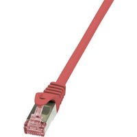 Logilink - CQ2034S RJ45 Netzwerkkabel, Patchkabel cat 6 s/ftp 1.00 m Rot Flammwidrig, mit Rastnasensch von Logilink