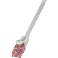Logilink - CQ2092U RJ45 Netzwerkkabel, Patchkabel cat 6 u/utp 10.00 m Grau Flammwidrig, mit Rastnasens von Logilink