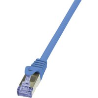 CQ3026S RJ45 Netzwerkkabel, Patchkabel cat 6a s/ftp 0.50 m Blau Flammwidrig, mit Rastnasens - Logilink von Logilink