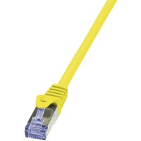 CQ3057S RJ45 Netzwerkkabel, Patchkabel cat 6a s/ftp 2.00 m Gelb Flammwidrig, mit Rastnasens - Logilink von Logilink