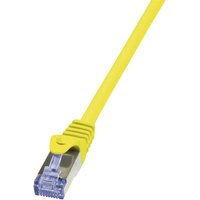 Logilink - CQ3077S RJ45 Netzwerkkabel, Patchkabel cat 6a s/ftp 5.00 m Gelb Flammwidrig, mit Rastnasens von Logilink