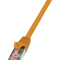 LogiLink CQ2098S RJ45 Netzwerkkabel, Patchkabel CAT 6 S/FTP 10.00m Orange Flammwidrig, mit Rastnasen von Logilink