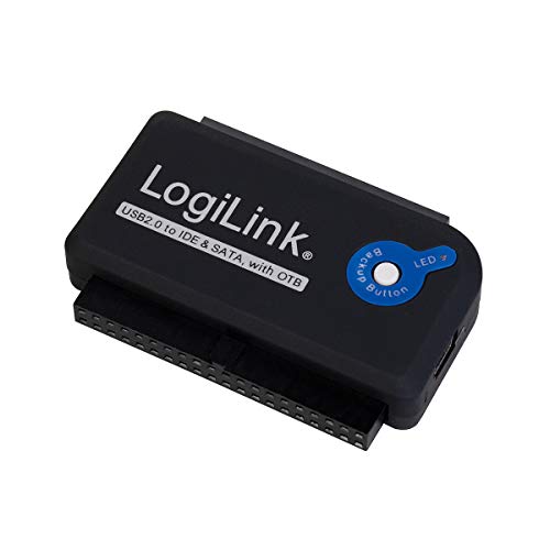 LogiLink AU0006D IDE/SATA Adapter (USB 2.0 auf 6,4 cm (2,5 Zoll)/8,9 cm (3,5 Zoll), 1,2m) von Logilink