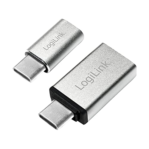 LogiLink AU0040 USB 3.1 (Typ C) auf USB 3.0 (Typ A) Micro USB Adapter Silber von Logilink