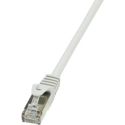 LogiLink CP2012S RJ45 Netzwerkkabel, Patchkabel CAT 6 F/UTP 25.00cm Grau mit Rastnasenschutz, 5 Stück von Logilink