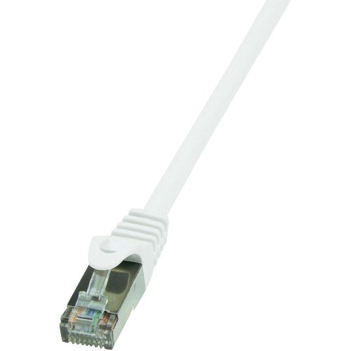 LogiLink CP2021S RJ45 Netzwerkkabel, Patchkabel CAT 6 F/UTP 0.50m Weiß mit Rastnasenschutz von Logilink