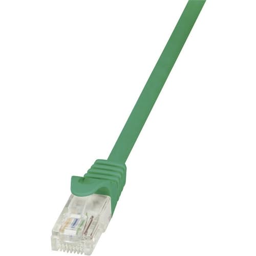 LogiLink CP2075U RJ45 Netzwerkkabel, Patchkabel CAT 6 U/UTP 5.00m Gruen mit Rastnasenschutz, 3 Stück von Logilink