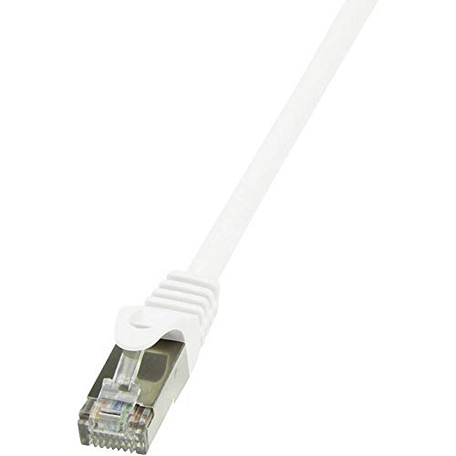 LogiLink CP2091S RJ45 Netzwerkkabel, Patchkabel CAT 6 F/UTP 10.00m Weiß mit Rastnasenschutz 1St. von Logilink