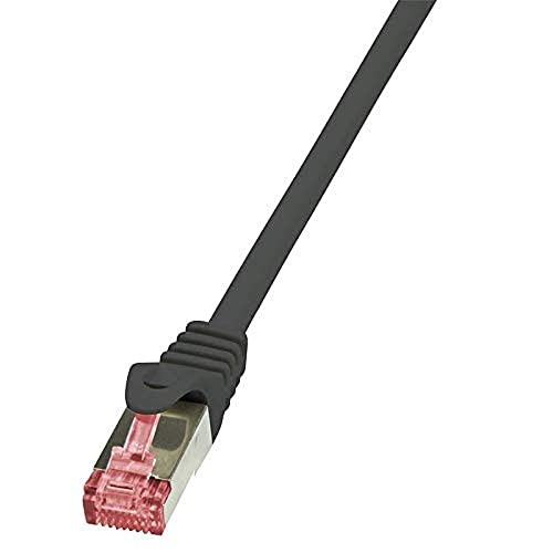 LogiLink CQ2063S RJ45 Netzwerkkabel, Patchkabel CAT 6 S/FTP 3.00m Schwarz Flammwidrig, mit Rastnasen von Logilink