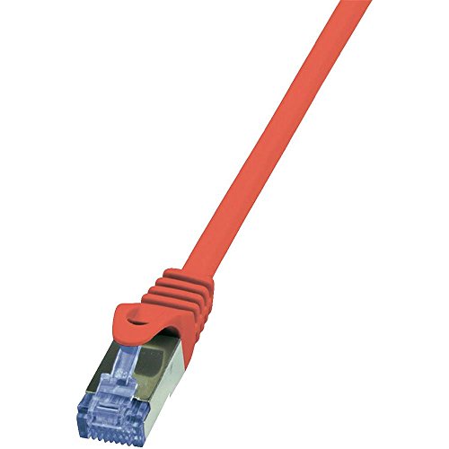 Logilink CQ3024S CAT6A S/FTP Patch Kabel PrimeLine AWG26 PIMF LSZH rot 0,50m von Logilink