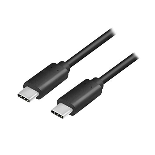 LogiLink CU0129 Anschlusskabel, USB 3.2 Typ-C (Gen2) zum Laden (HighSpeed Charging) & Synchronisieren, Schwarz 1m von Logilink