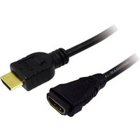 LogiLink HDMI Verlängerungskabel HDMI-A Stecker, HDMI-A Buchse 2.00m Schwarz CH0056 HDMI-Kabel von Logilink