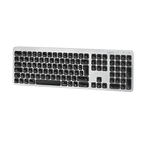 LogiLink ID0206 - Bluetooth Multi-Device Tastatur, max. 3 Geräte koppeln, Silber von Logilink