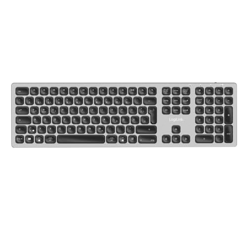 LogiLink ID0213 - Kabellose Multi-Device Tastatur mit BT 5.0, Aluminium Design von Logilink