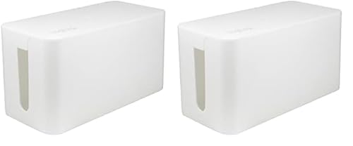 LogiLink KAB0061 - Kabelbox klein (235 x 115 x 120 mm), weiß (Packung mit 2) von Logilink