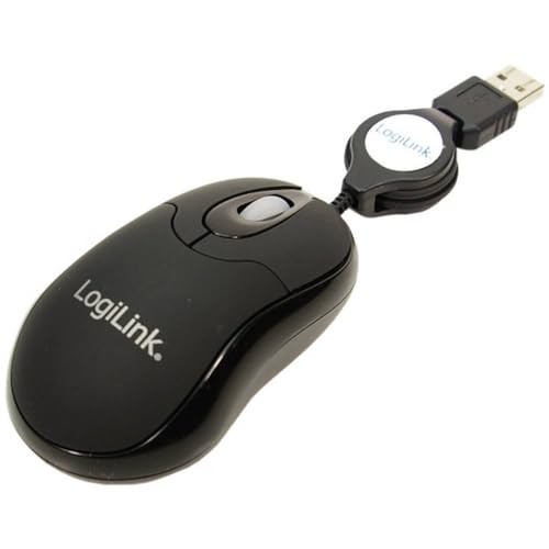 LogiLink Maus optisch USB Mini mit Kabeleinzug, ID0016, schwarz LogiLink Maus optisch USB Mini mit Kabeleinzug, ID0016, schwarz von Logilink