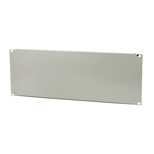 LogiLink PN104G - 19" Geschlossenes Blindpanel 4 HE (Höheneinheit) aus 1.2mm Stahlblech zur Abdeckung von Leerfeldern im 19" Schrank, Grau von Logilink