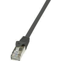 LogiLink CP2023S RJ45 Netzwerkkabel, Patchkabel CAT 6 F/UTP 0.50m Schwarz mit Rastnasenschutz von Logilink