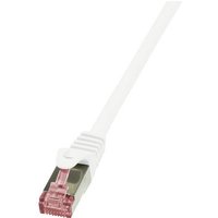 LogiLink CQ2121S RJ45 Netzwerkkabel, Patchkabel CAT 6 S/FTP 30.00m Weiß Flammwidrig, mit Rastnasens von Logilink