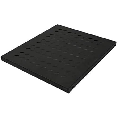 LogiLink SF1F65B - 19" Fachboden (1 HE) für Stand-, Serverschränke mit 800mmTiefe, max. 50kg Tragkraft, Schwarz von Logilink