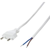 LogiLink Strom Anschlusskabel [1x Euro-Stecker - 1x offene Kabelenden] 1.50m Weiß von Logilink