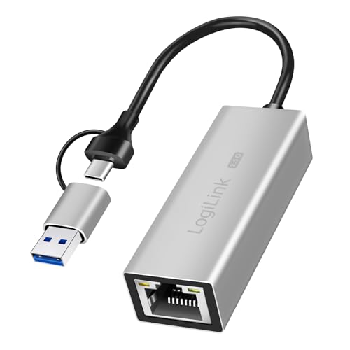 LogiLink USB-a/C auf 2,5G Ethernet Adapter, Silber von Logilink