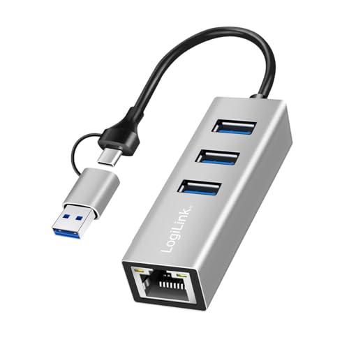 LogiLink UA0440 - USB-C 3.2 Gen 1 Hub zu 5G Ethernet RJ45 Adapter mit zusätzlich 3X USB-A LogiLink UA0440 - USB-C 3.2 Gen 1 Hub zu 5G Ethernet RJ45 Adapter mit zusätzlich 3X USB-A von Logilink