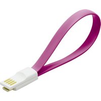 LogiLink USB-Kabel USB 2.0 USB-A Stecker, USB-Micro-B Stecker 0.22m Pink Magnet an den Kabelenden CU von Logilink