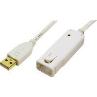 LogiLink USB-Kabel USB 2.0 USB-A Stecker, USB-A Buchse 12.00m Weiß vergoldete Steckkontakte, UL-zer LogiLink USB-Kabel USB 2.0 USB-A Stecker, USB-A Buchse 12.00m Weiß vergoldete Steckkontakte, UL-zer von Logilink