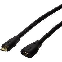 LogiLink USB-Kabel USB 2.0 USB-Micro-B Stecker, USB-Micro-B Buchse 2.00m Schwarz CU0123 LogiLink USB-Kabel USB 2.0 USB-Micro-B Stecker, USB-Micro-B Buchse 2.00m Schwarz CU0123 von Logilink