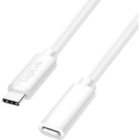 LogiLink USB-C® Kabel USB 2.0 USB-C® Stecker, USB-C® Buchse 3.00 m Weiß CU0222 von Logilink