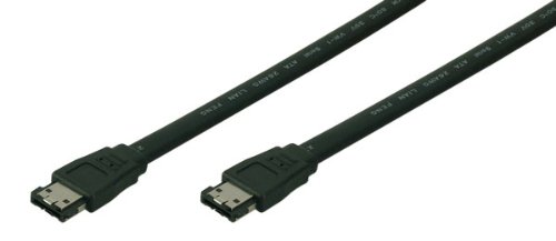 LogiLink e-SATA Kabel extern mit Sicherungslasche 1m schwarz von Logilink