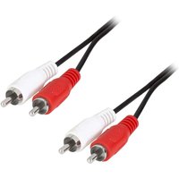 CA1039 Cinch Audio Anschlusskabel 2.50 m Schwarz (matt) - Logilink von Logilink