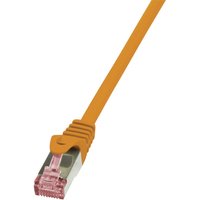 Logilink - CQ2068S RJ45 Netzwerkkabel, Patchkabel cat 6 s/ftp 3.00 m Orange Flammwidrig, mit Rastnasen von Logilink