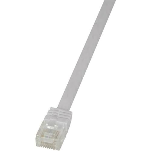 Logilink CF2011U RJ45 Netzwerkkabel, Patchkabel CAT 6 U/UTP 25.00cm Weiß hochflexibel, 5 Stück von Logilink