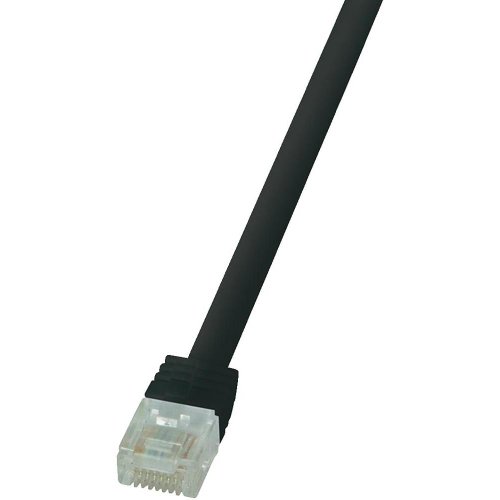 Logilink CF2083U CAT6 U/UTP Flat Patch Kabel Slimline AWG32 schwarz 7,50m von Logilink