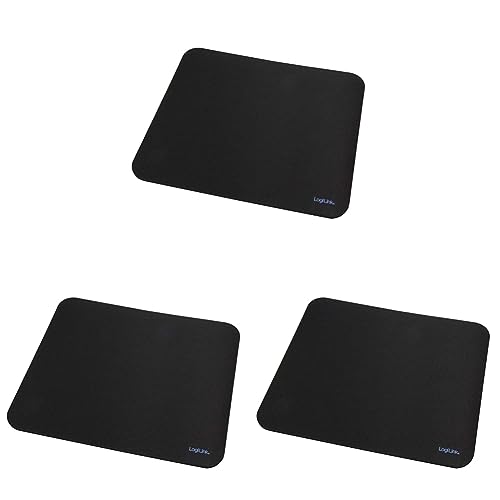 Logilink ID0117 Gaming Mauspad, schwarz (230 x 204,5 x 4 mm) (Packung mit 3) von Logilink