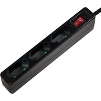 Logilink - LPS230B Steckdosenleiste mit Schalter 3fach Schwarz Konturenstecker 1 St. von Logilink