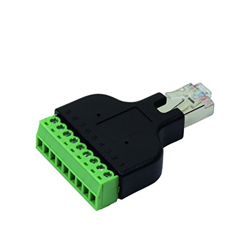 Logilink RJ45/Terminal Adapter verbindet die 8-Pins des 8P8C Modularsteckers mit den Schraubklemmen des SOG Logilink RJ45/Terminal Adapter verbindet die 8-Pins des 8P8C Modularsteckers mit den Schraubklemmen des SOG von Logilink