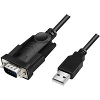 Logilink - Seriell Adapter [1x usb 2.0 Stecker a - 1x D-SUB-Stecker 9pol.] 1.5 m Schwarz von Logilink